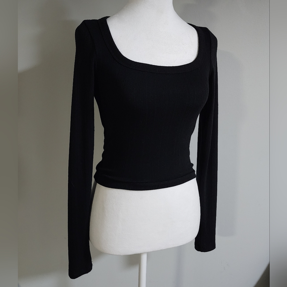 NWT Wild Fable Long Sleeve Top, XXS, Black